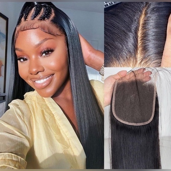 18” Black Straight 5x5 HD Lace Closure Ultra-thin #AM5 - Picture 1 of 7